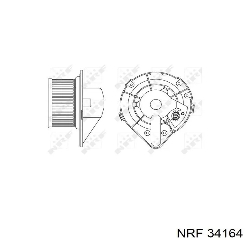 34164 NRF motor eléctrico, ventilador habitáculo