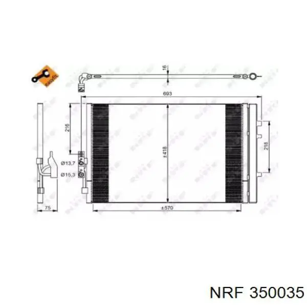 350035 NRF condensador aire acondicionado