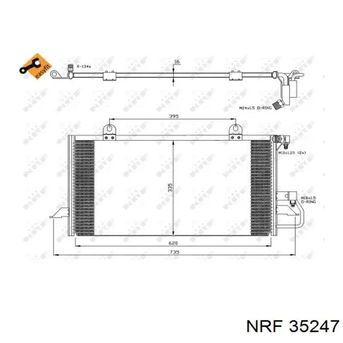 35247 NRF condensador aire acondicionado