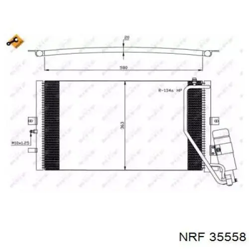  Condensador aire acondicionado para Saab 9-5 YS3E