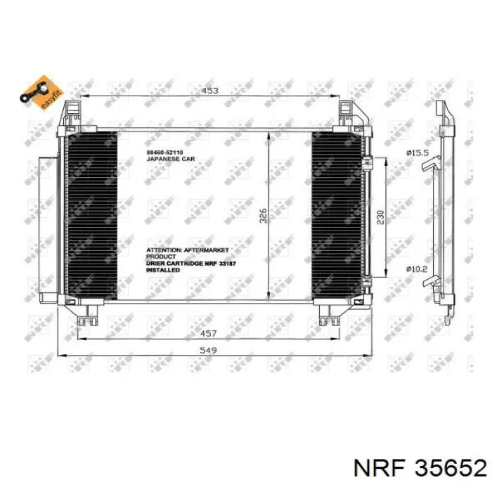 FP 70 K485-KY Koyorad condensador aire acondicionado