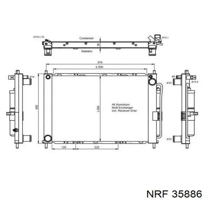  Radiador refrigeración del motor para Renault Modus JP0