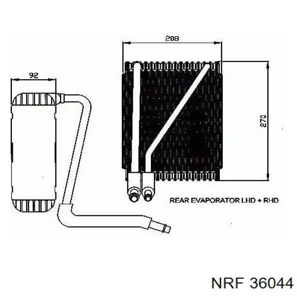 1009808 Ford evaporador, aire acondicionado