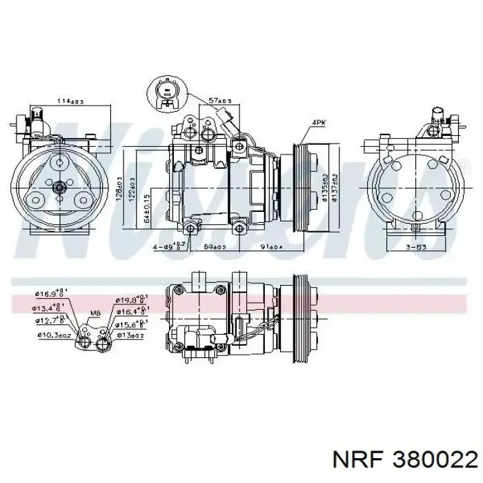  Polea Compresor A/C para Nissan Qashqai 1 