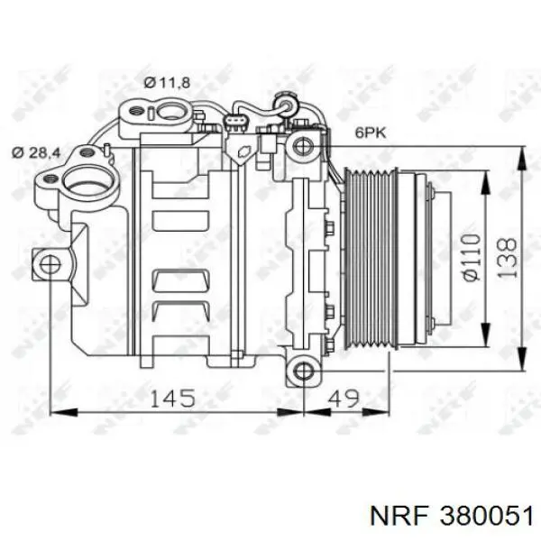 001230161180 Mercedes compresor de aire acondicionado