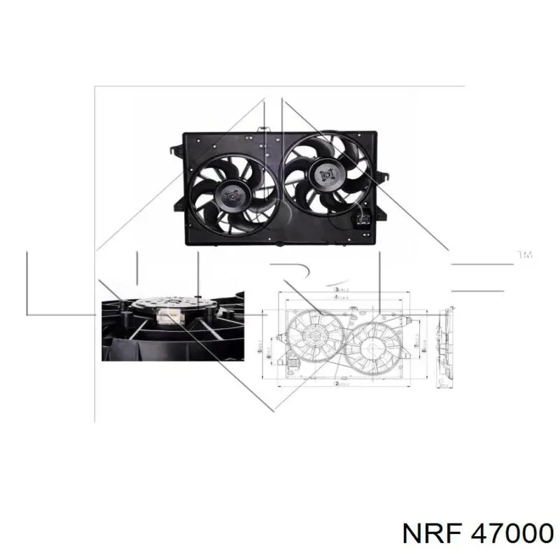  Difusor de radiador, ventilador de refrigeración, condensador del aire acondicionado, completo con motor y rodete para Ford Mondeo 1 