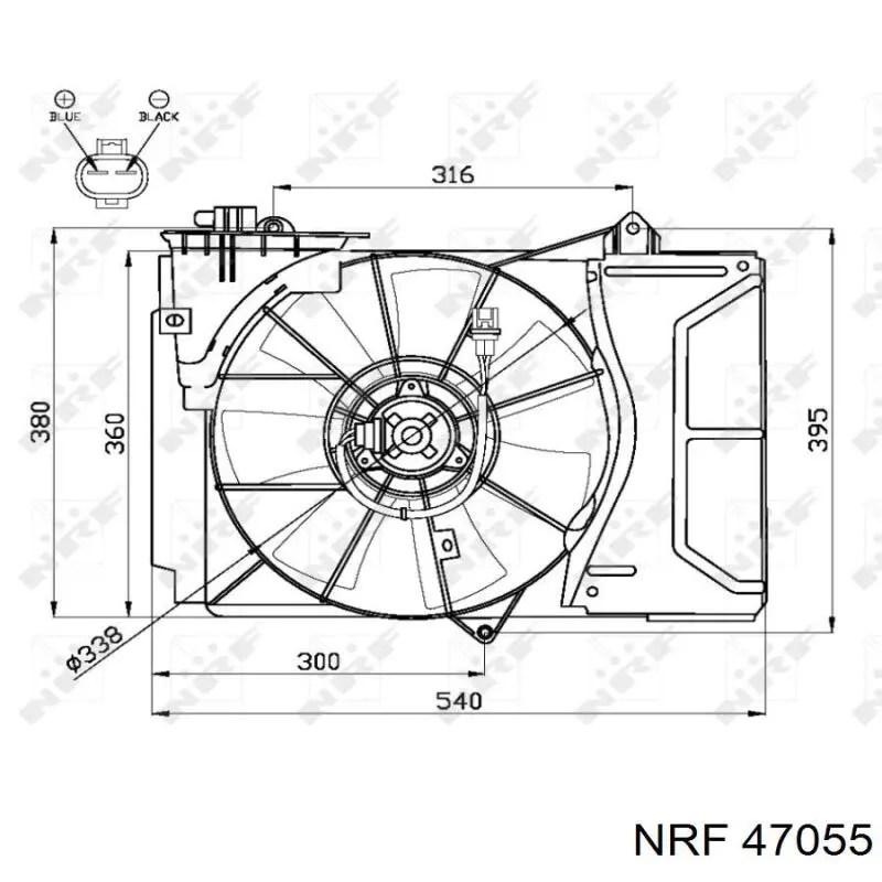  Difusor de radiador, ventilador de refrigeración, condensador del aire acondicionado, completo con motor y rodete para Toyota Yaris P10