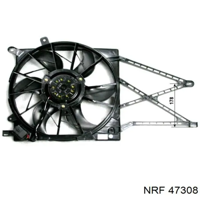  Difusor de radiador, ventilador de refrigeración, condensador del aire acondicionado, completo con motor y rodete para Opel Zafira F75