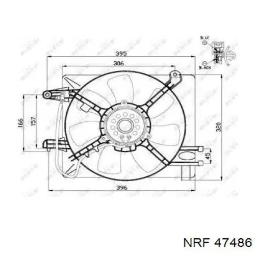  Difusor de radiador, ventilador de refrigeración, condensador del aire acondicionado, completo con motor y rodete para Daewoo Matiz KLYA