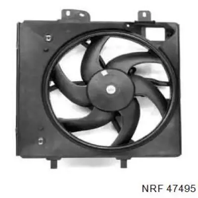 47495 NRF difusor de radiador, ventilador de refrigeración, condensador del aire acondicionado, completo con motor y rodete