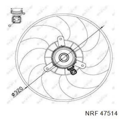  Ventilador (rodete +motor) refrigeración del motor con electromotor completo para Citroen Berlingo MF