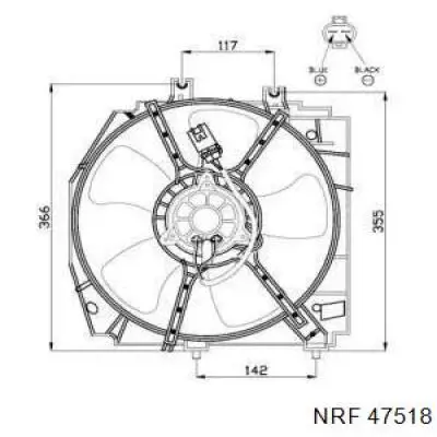 47518 NRF motor del ventilador de enfriado