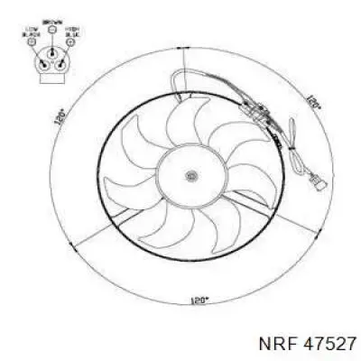 47527 NRF motor eléctrico, ventilador habitáculo