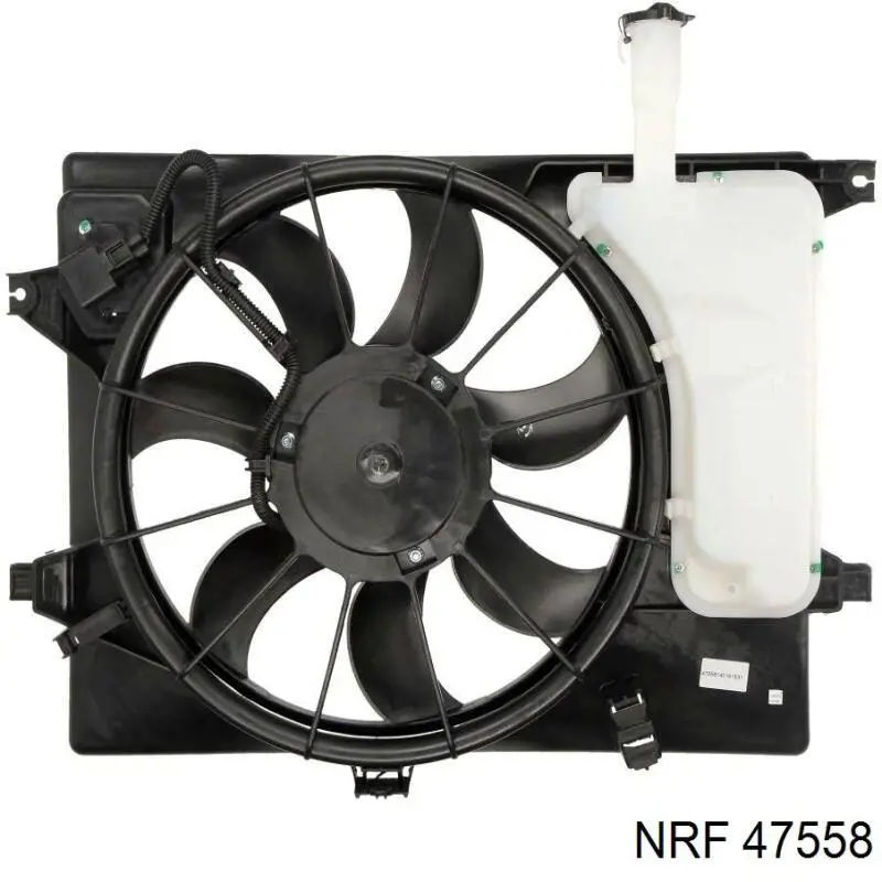  Difusor de radiador, ventilador de refrigeración, condensador del aire acondicionado, completo con motor y rodete para KIA Ceed JD