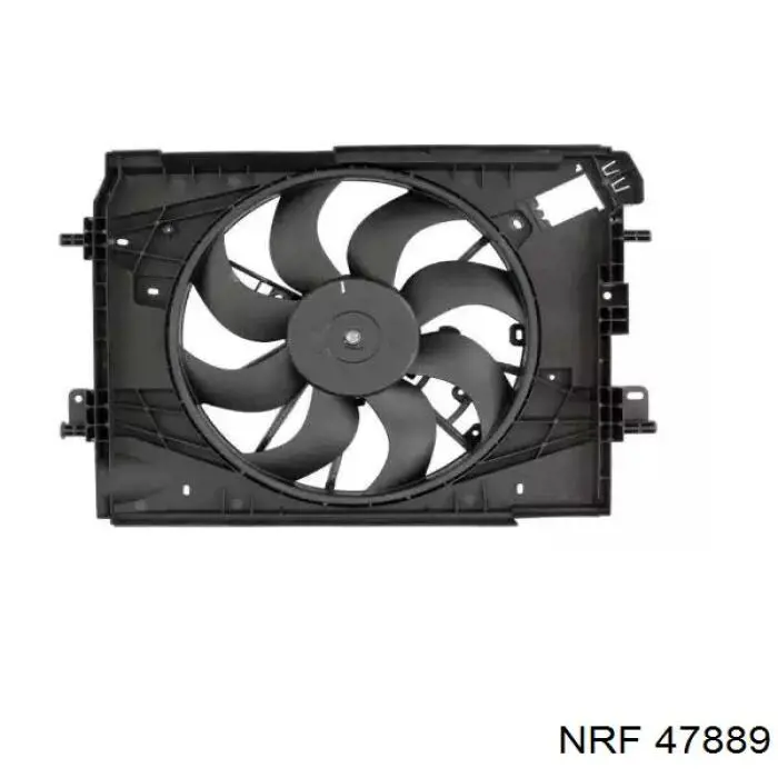 47889 NRF difusor de radiador, ventilador de refrigeración, condensador del aire acondicionado, completo con motor y rodete