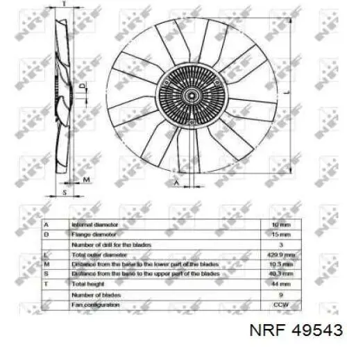  Rodete ventilador, refrigeración de motor para Mercedes Vito 639