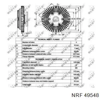  Embrague, ventilador del radiador para Mitsubishi L 200 K4T