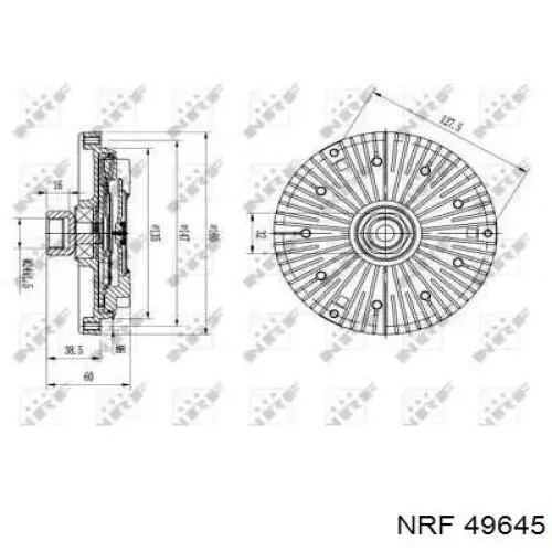 49645 NRF embrague, ventilador del radiador