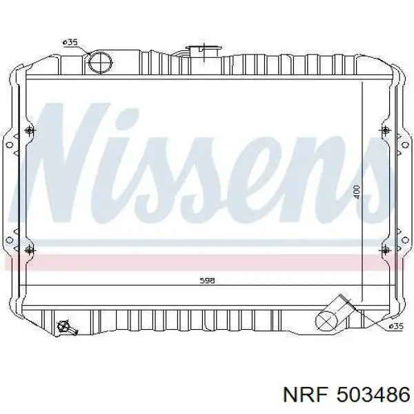  Radiador refrigeración del motor para Mitsubishi L 200 K4T