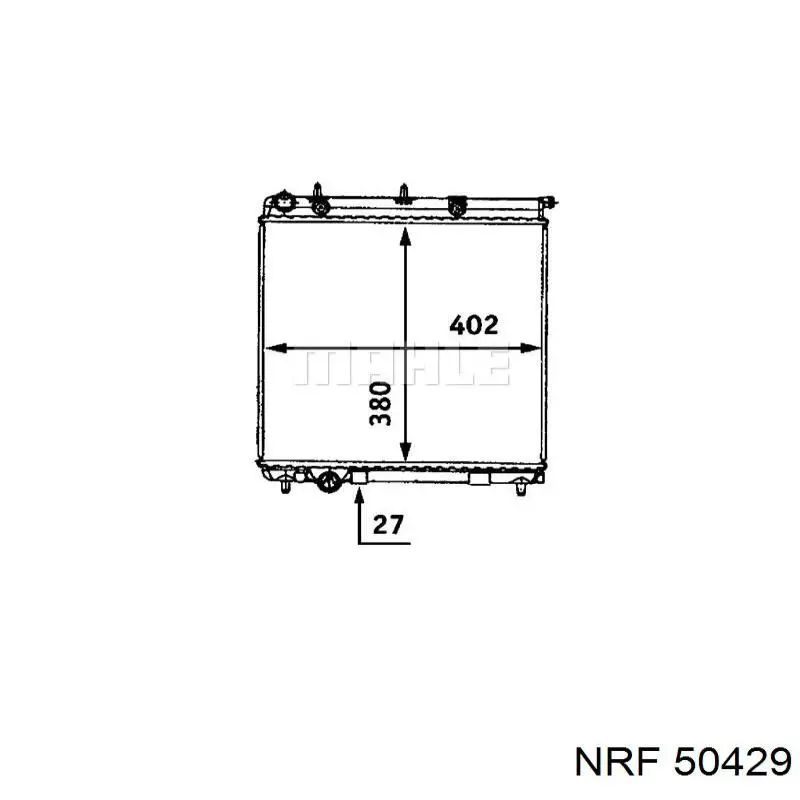 M0070110 Jdeus radiador refrigeración del motor