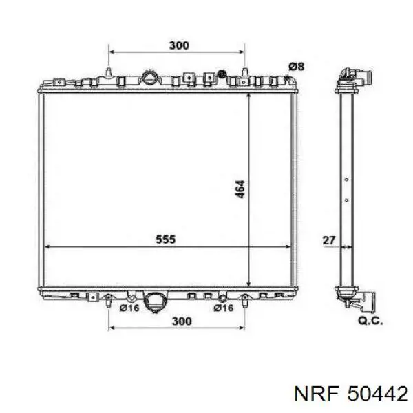 50442 NRF radiador refrigeración del motor