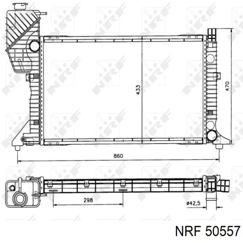 50557 NRF radiador refrigeración del motor