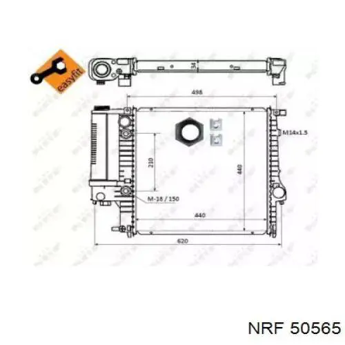 17111723898 BMW radiador refrigeración del motor