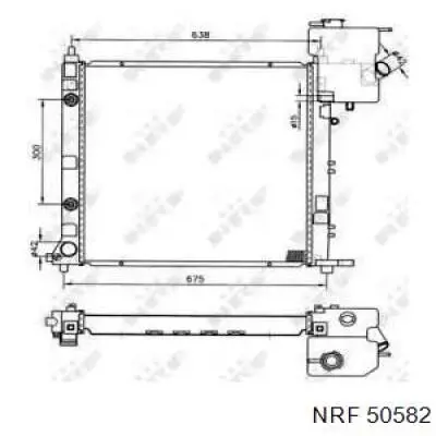 50582 NRF radiador refrigeración del motor