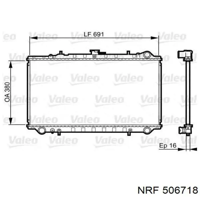  Radiador refrigeración del motor para Nissan Prairie M11