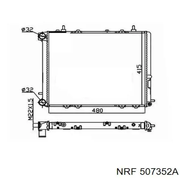 507352A NRF radiador refrigeración del motor