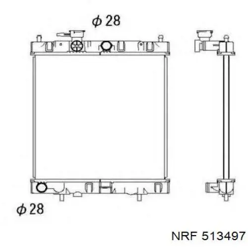 513497 NRF radiador refrigeración del motor