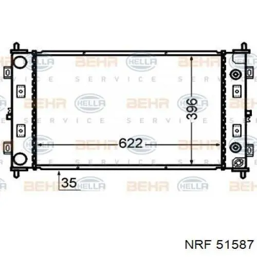 51587 NRF radiador refrigeración del motor