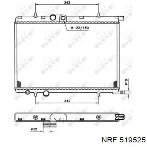  Radiador refrigeración del motor para Citroen Berlingo M