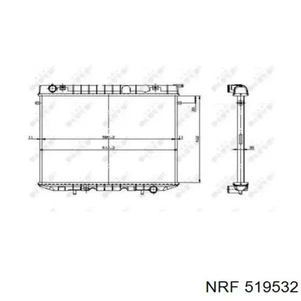 6302020 Opel radiador refrigeración del motor