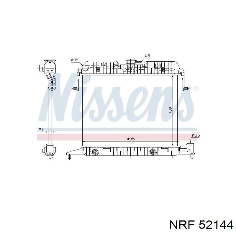  Radiador refrigeración del motor para Opel Senator 29