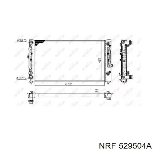 529504A NRF radiador refrigeración del motor