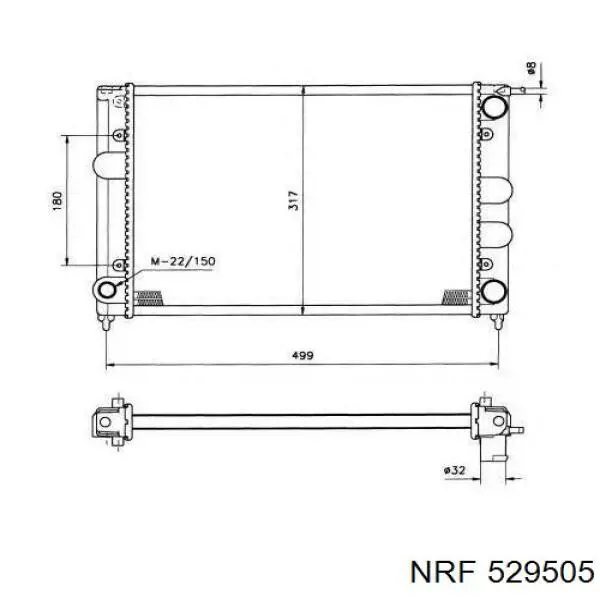 529505 NRF radiador refrigeración del motor