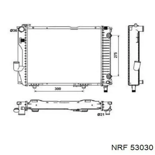 D7M054TT Thermotec radiador refrigeración del motor