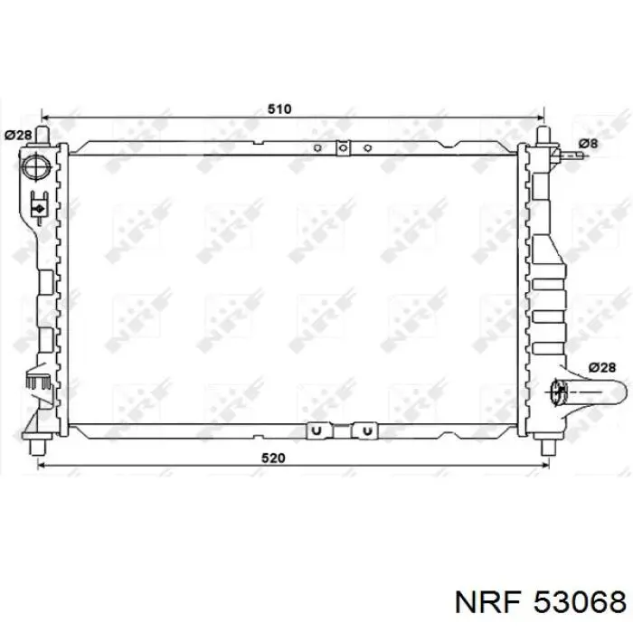 53068 NRF radiador refrigeración del motor