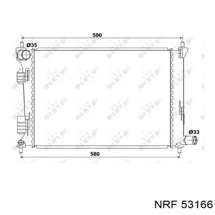 53166 NRF radiador refrigeración del motor