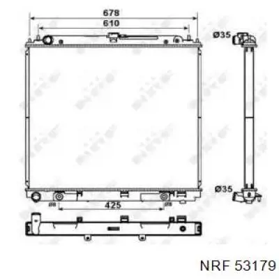  Radiador refrigeración del motor para Nissan Navara D40M