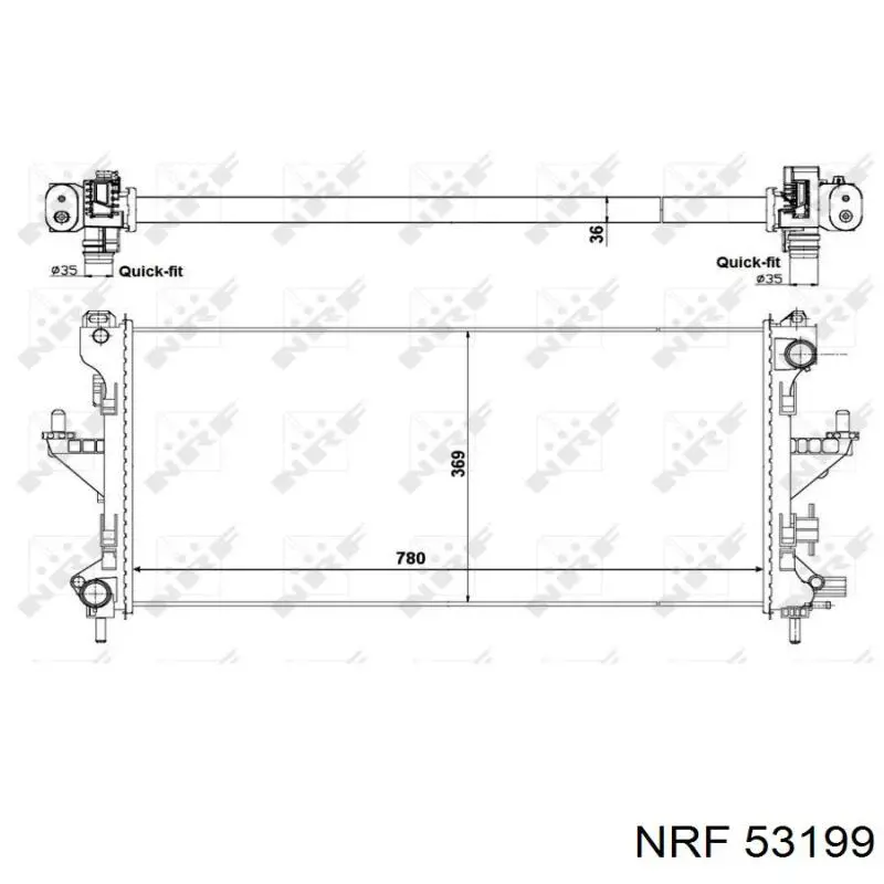 53199 NRF radiador refrigeración del motor