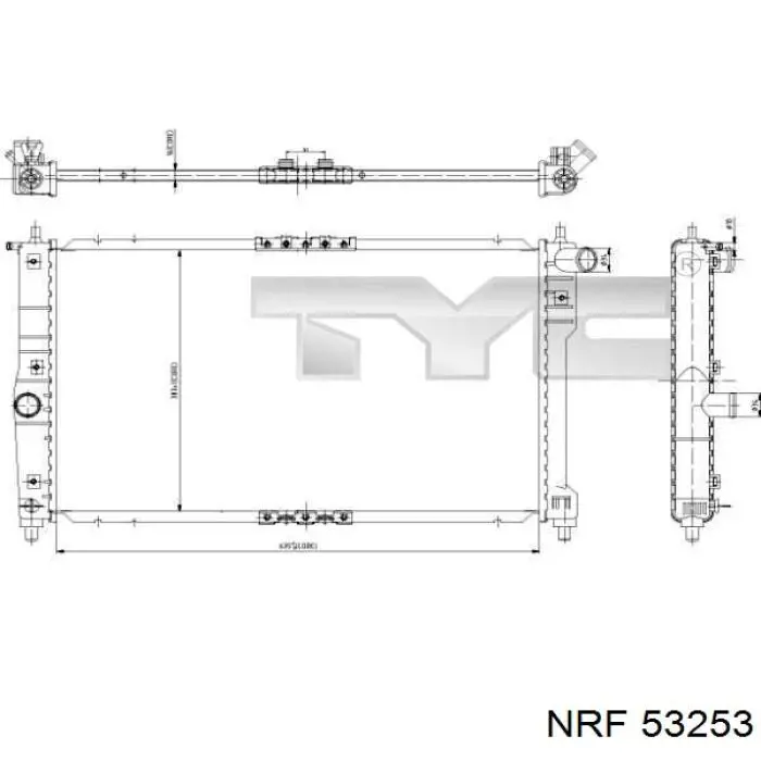 53253 NRF radiador refrigeración del motor