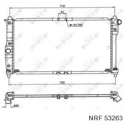 53263 NRF radiador refrigeración del motor