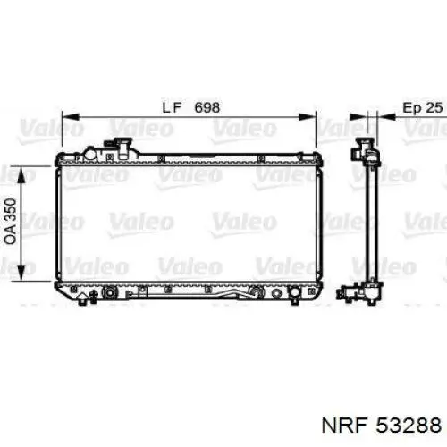 164007A251 Toyota radiador refrigeración del motor