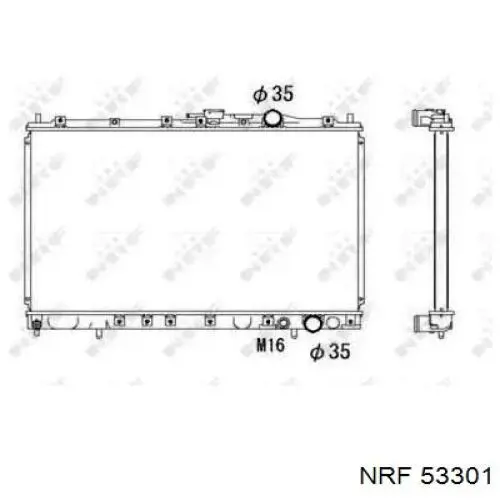 53301 NRF radiador refrigeración del motor