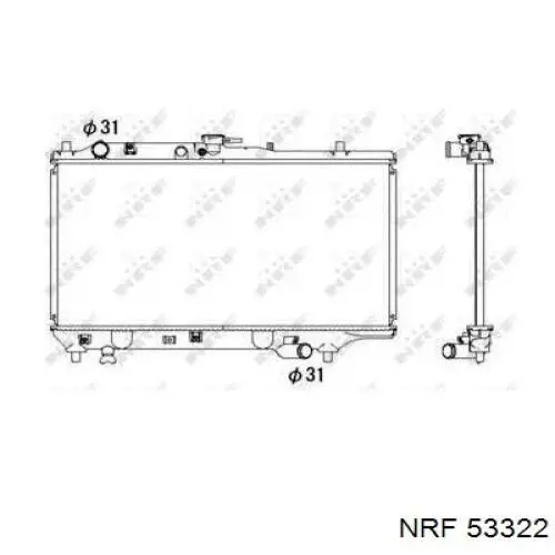 53322 NRF radiador refrigeración del motor