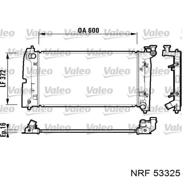  Radiador refrigeración del motor para Toyota Matrix 