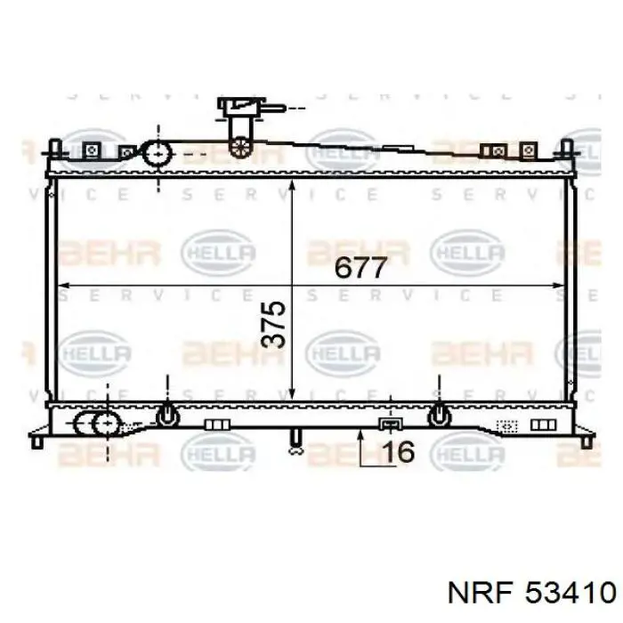 53410 NRF radiador refrigeración del motor