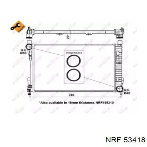 RA0170550 Jdeus radiador refrigeración del motor